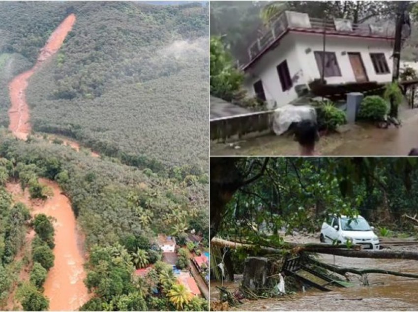 Momenti kur “zhduket” shtëpia: Të paktën 25 të vdekur nga rrëshqitjet e tokës dhe përmbytjet në Indi