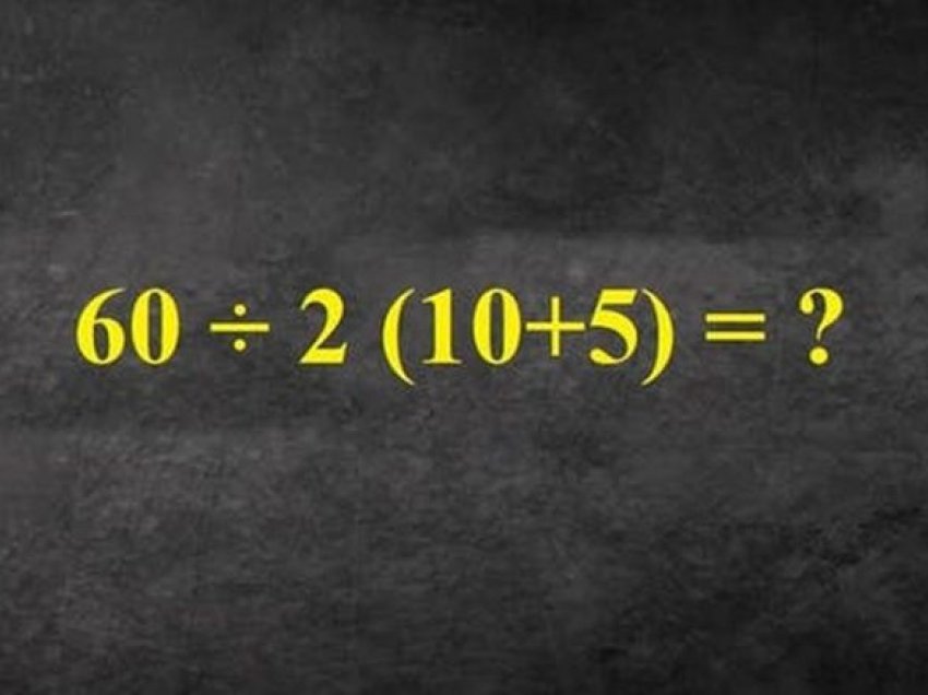 Dini ta zgjidhni këtë detyrë matematikore?