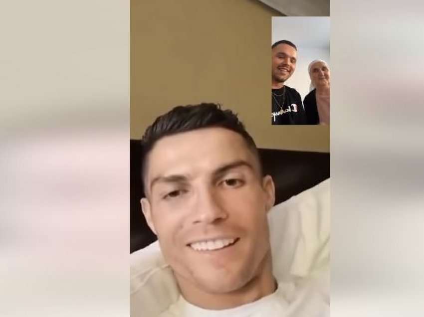 Këngëtari shqiptar “prezanton” gjyshen e tij me Cristiano Ronaldon