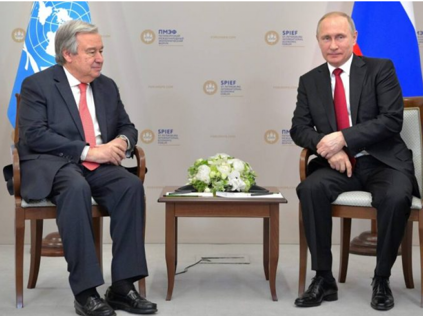 Shefi i OKB-së, Antonio Guterres do të takohet sot me Putinin