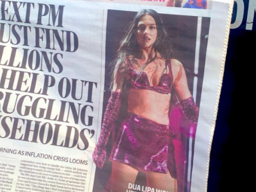 Performanca e Dua Lipës në Sunny Hill në ballina të mediave të mëdha britanike