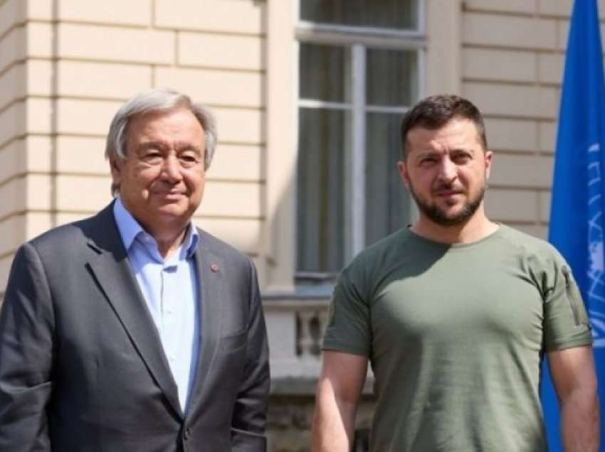 Zelensky dhe Guterres takohen në Ukrainë