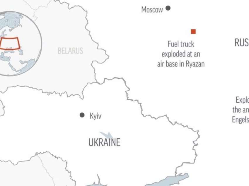 Rusia thotë se Ukraina ka sulmuar dy baza ajrore; nis sulme të reja me raketa