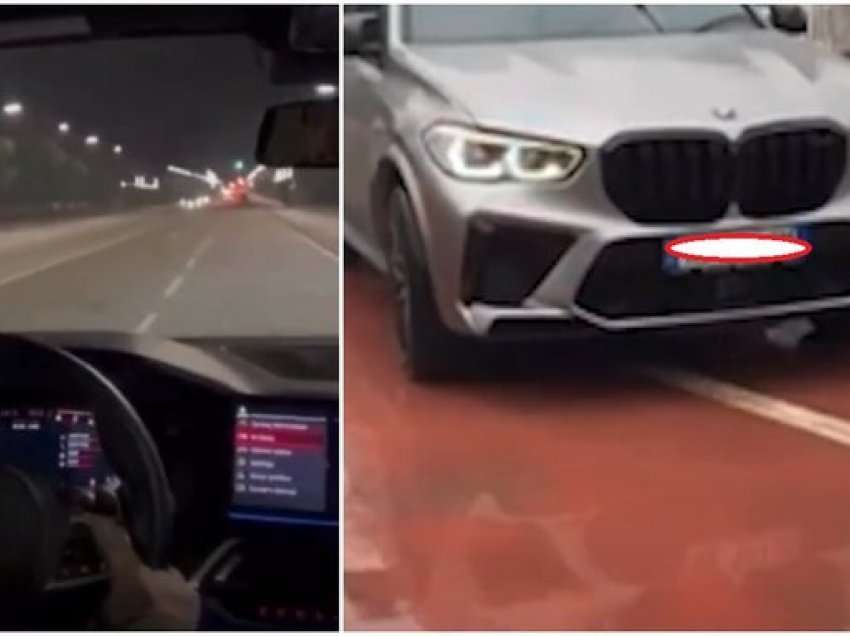 Filmonte veten duke bërë “drift” rrugëve të kryeqytetit/ E pëson keq i riu me BMW-në luksoze