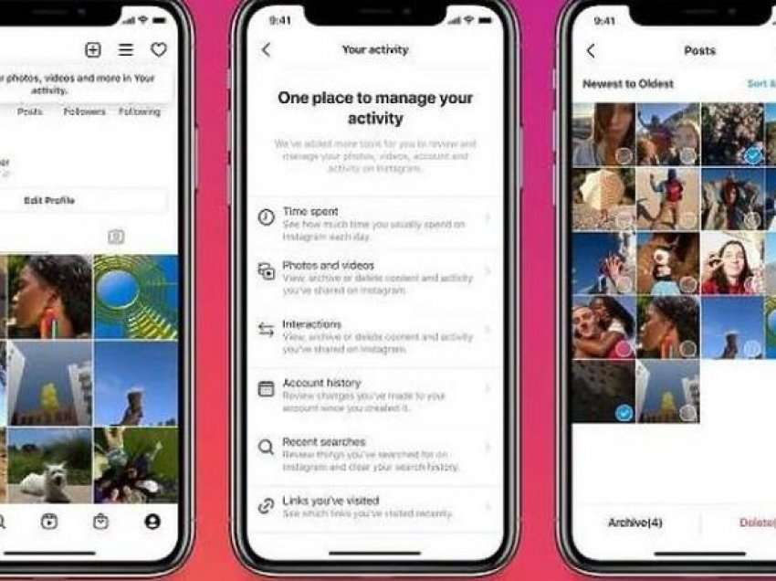 Instagram tani mundëson shlyerjen masive të postimeve dhe ka masa të reja të kontrollit të profilit
