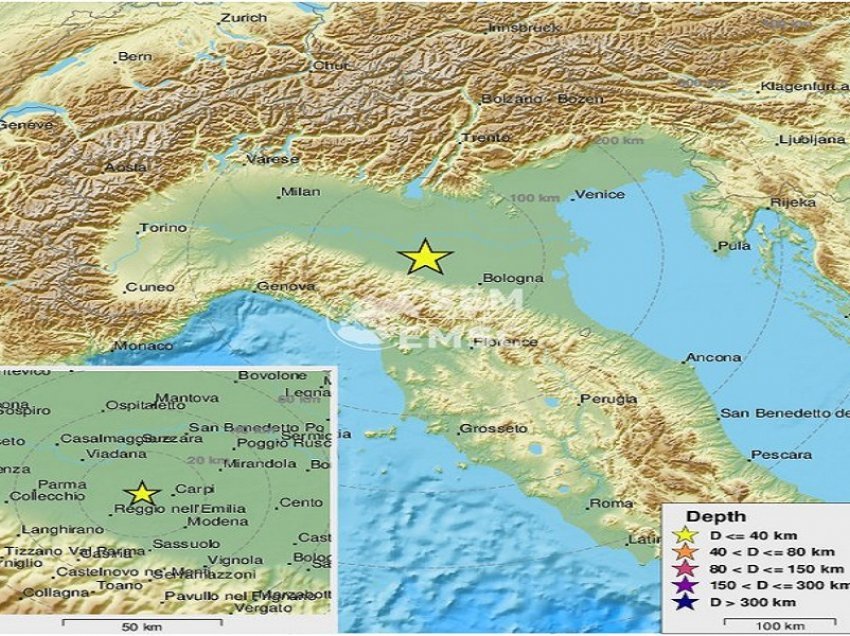 Tërmet në veri të Italisë