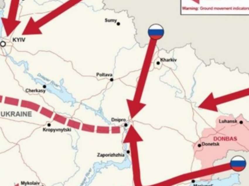 Britanikët publikuan hartën prej nga mund të sulmonin rusët