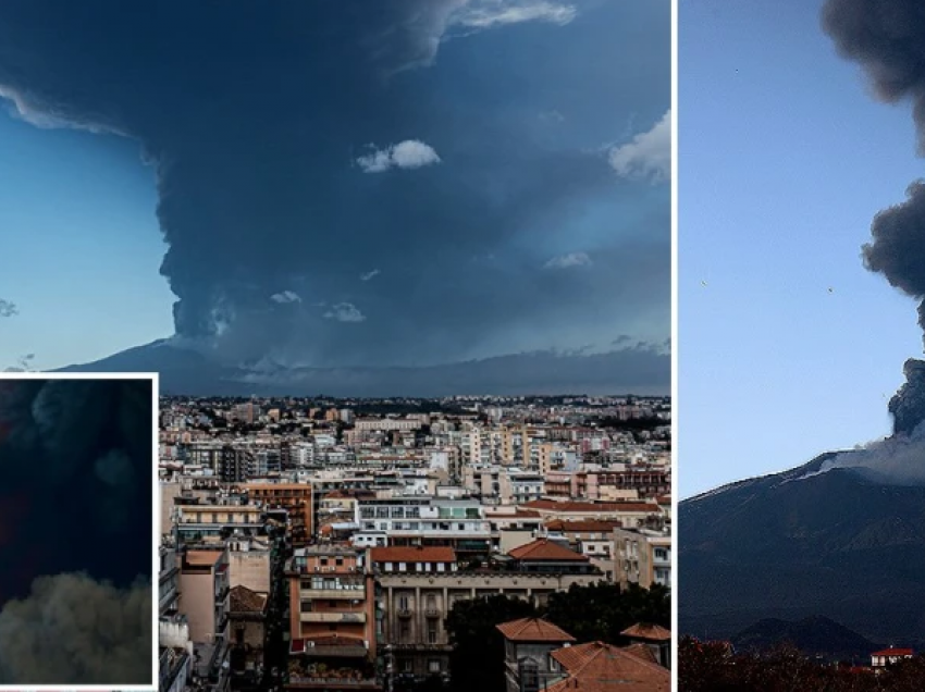 Vullkani Etna shpërthen sërish në Siçili, hiri ngrihet 10 km lart, mbyllet aeroporti i Catania 