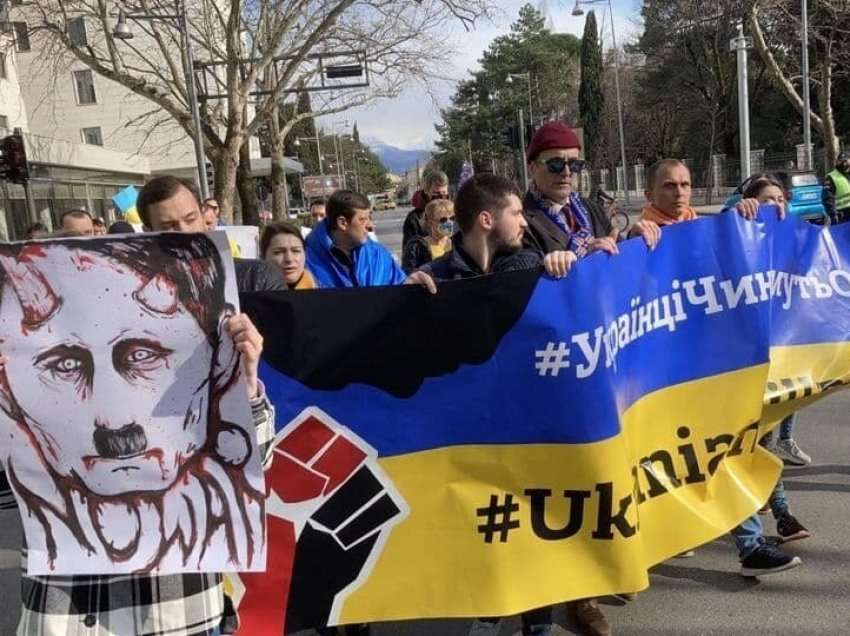 Mali i Zi, protesta në mbështetje të Ukrainës