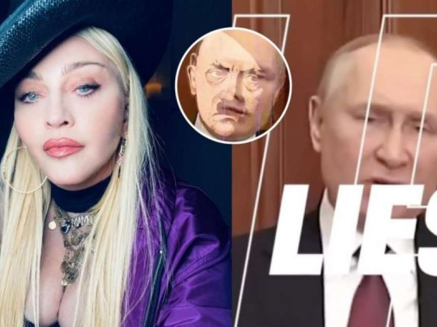 Madonna mbështet Ukrainën – publikon remiksin e këngës “Sorry” teksa në video krahason Putinin me Hitlerin