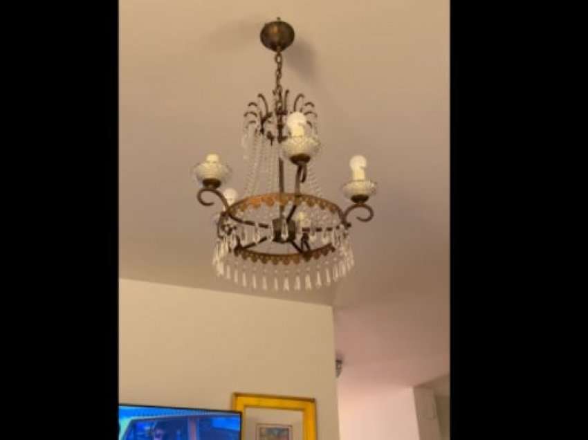 Arianit Koci publikon videon nga momenti i tërmetit/Ja si lëviz llambadari 