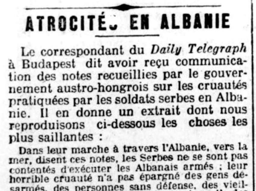 Le Petit Marseillais (1913) / Detaje mbi mizoritë e ushtrisë serbe të kryera kundër shqiptarëve në 1912