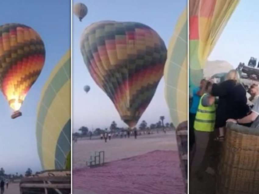 Momentet e tmerrit kur balloni me turistë bie nga 80 metra lartësi në Egjipt