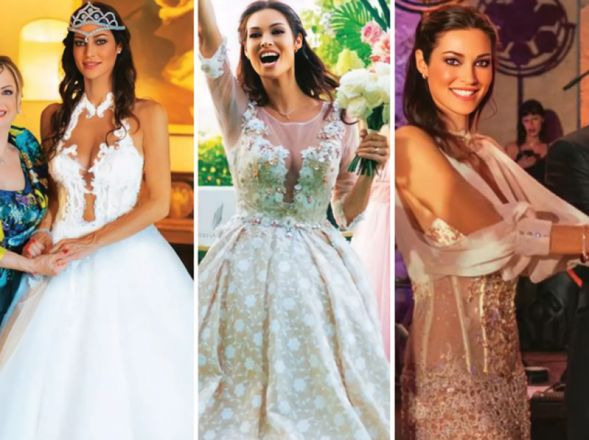 Të gjithë fustanet që Manuela Arcuri ndërroi gjatë dasmës