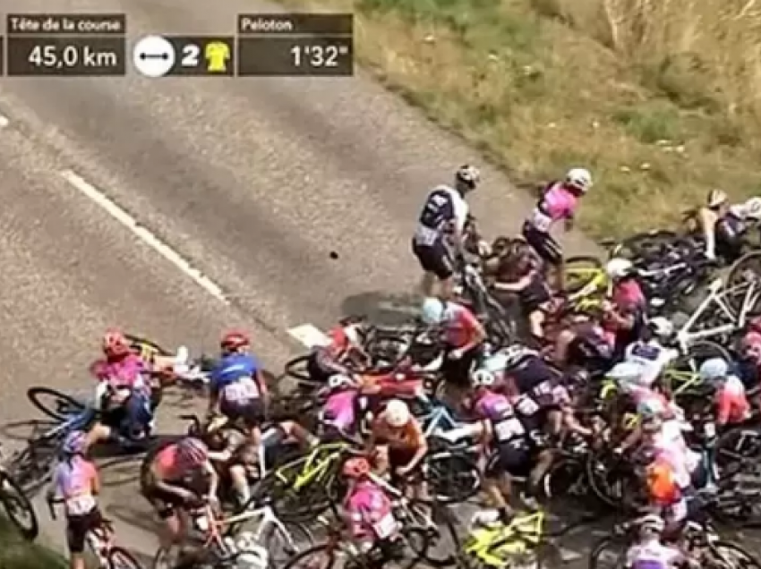 Rrëzim masiv gjatë 'Tour de France' për femra, përfshihen 30 çikliste