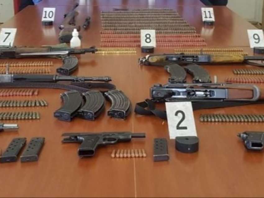 Kaq armë e municion u konfiskuan nga policia në 4 muajt e parë të këtij viti