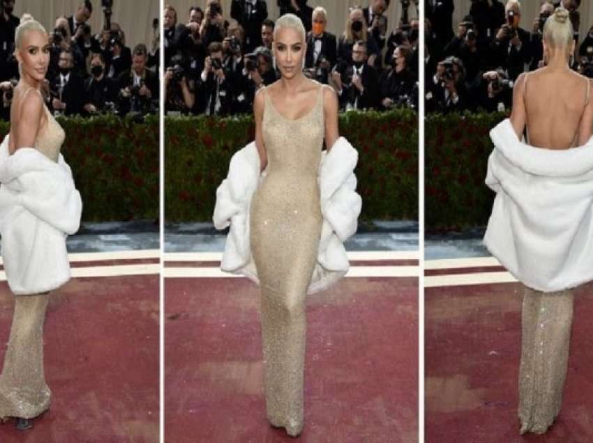 ​Kim Kardashian shkatërron fustanin e Merlin Monroe