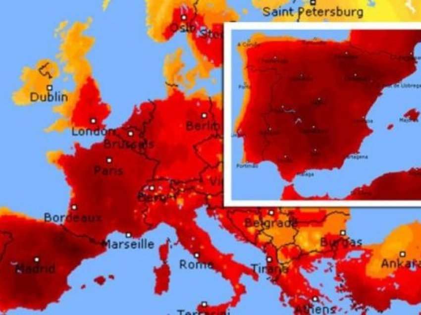 I nxehti përvëlues shkakton zjarre masive në Spanjë