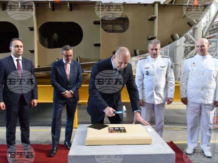 ​Është vendosur boshti i anijes së re ushtarake patrulluese të Marinës Bullgare