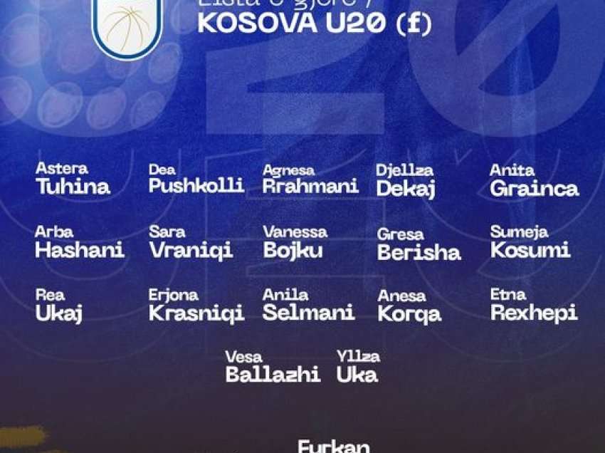 Lista e gjerë e Kosovës U-20 