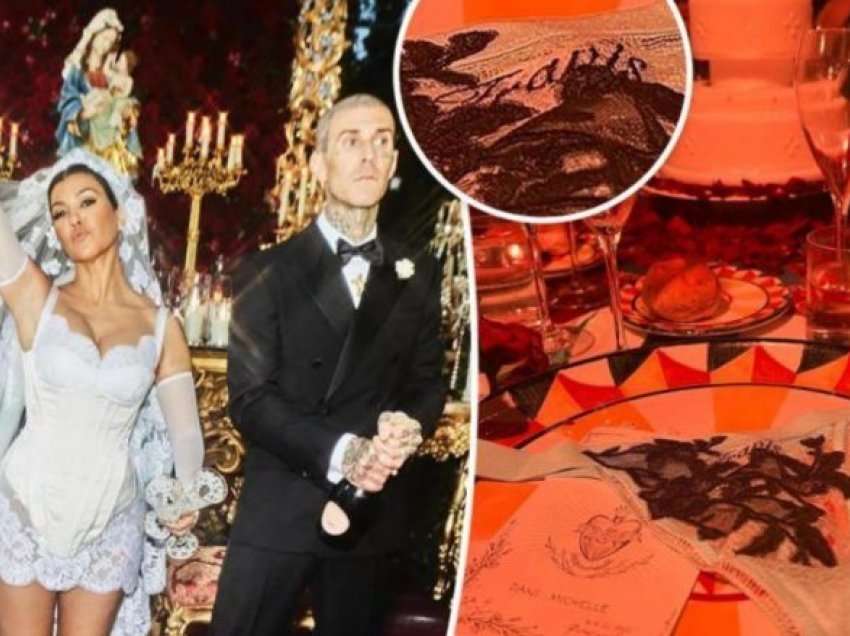Kourtney Kardashian ka veshur fshehurazi të brendshme në të cilat shkruhej ‘Travis’ në dasmën e tyre