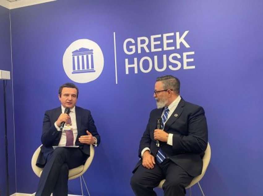 Kryeministri Kurti në Davos i kërkon Greqisë njohjen e pavarësisë së Kosovës