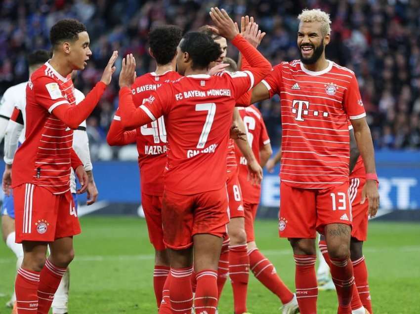 Pesë gola në pjesën e parë, Bayerni nuk befasohet në Berlin
