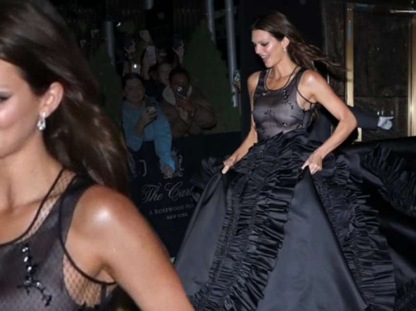 Kendall Jenner e bëri çiçin në kovë rrugës për në Met Gala