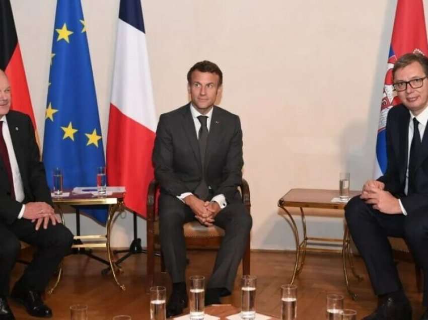 Vuçiq takohet me Scholz e Macron, rruga evropiane e Kosovës dhe Serbisë temë kryesore