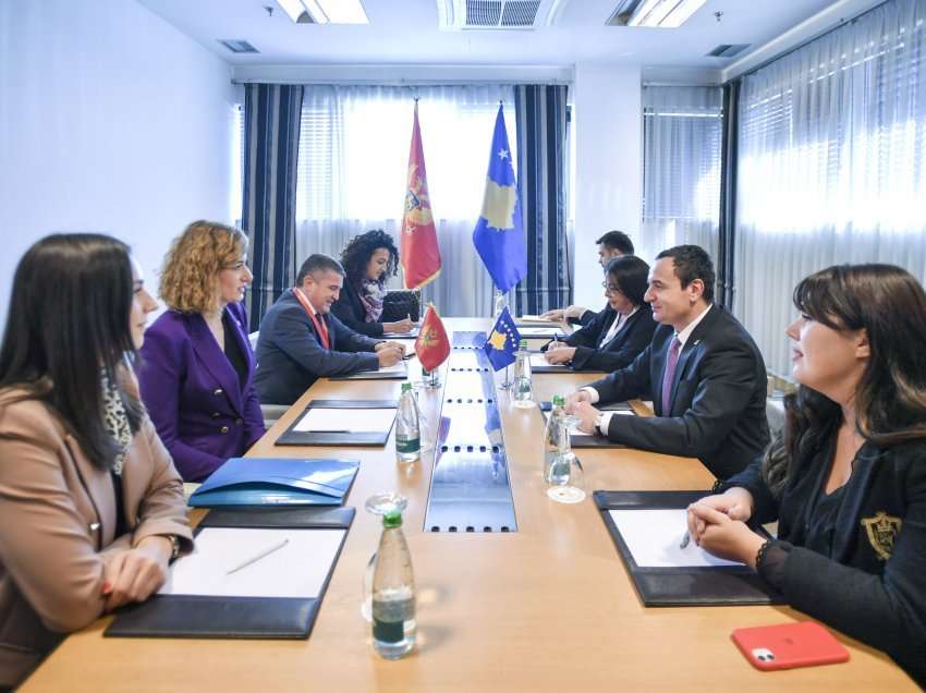 Kryeministri Kurti takohet me ministren e Malit të Zi