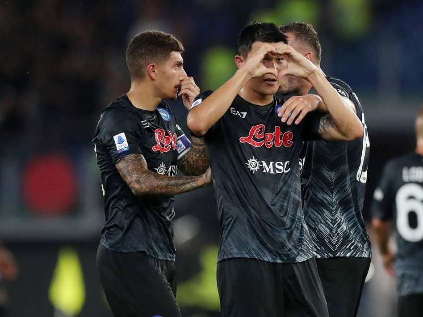 Napoli i Amir Rrahmanit fiton në Romë, kryeson në Serie A