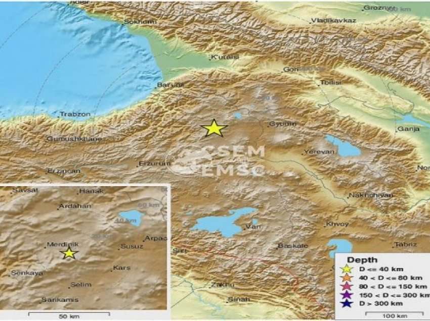 ​Një tërmet i fuqishëm godet verilindjen e Turqisë