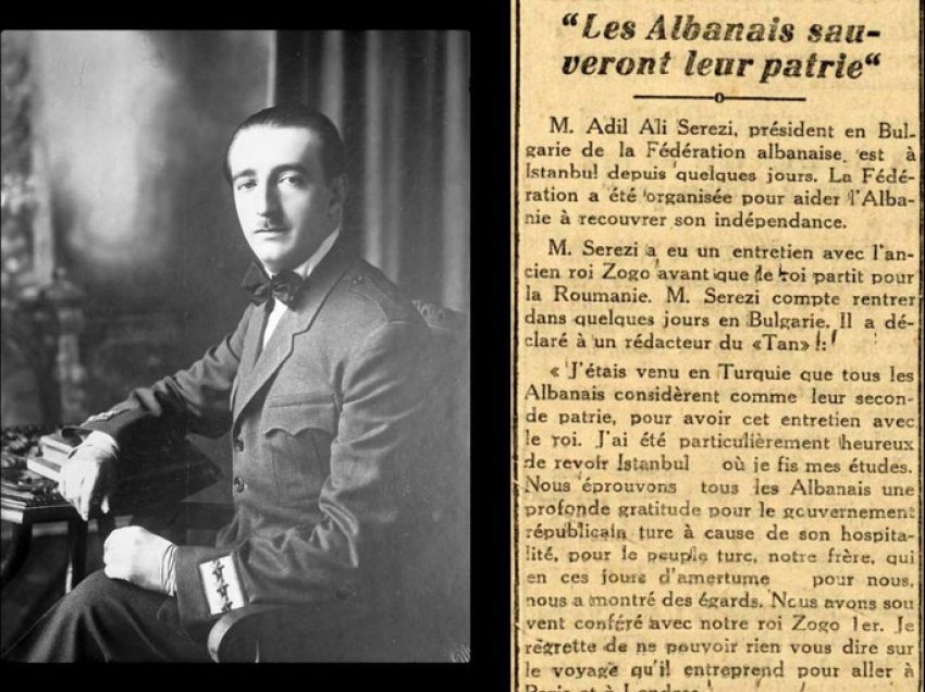 Istanbul (1939)/ Deklarata për shtyp e Adil Ali Serezit, kryetarit të Federatës shqiptare në Bullgari, pas takimit me Mbretin Zog në Stamboll 