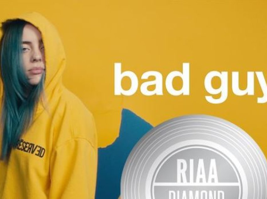 Bilie Eilish e lumtur, kënga “Bad Guy” e merr certifikatën e diamantit