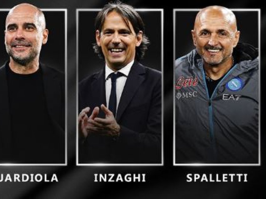Inzaghi, Guardiola dhe Spalletti garojnë për çmimin prestigjoz