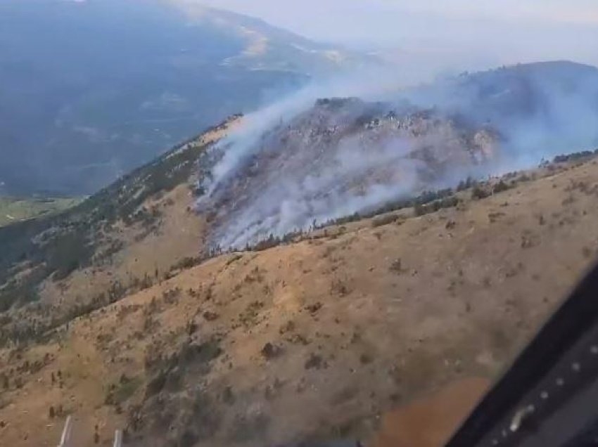 Zjarr në Parkun Kombëtar të Lurës, nisen efektivët e FA dhe helikopteri Cougar