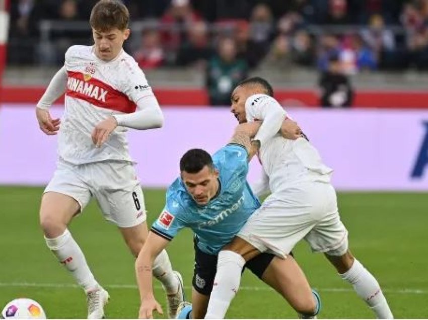 Xhaka me Leverkusenin barazojnë në Stuttgart, 14 ndeshje pa humbje