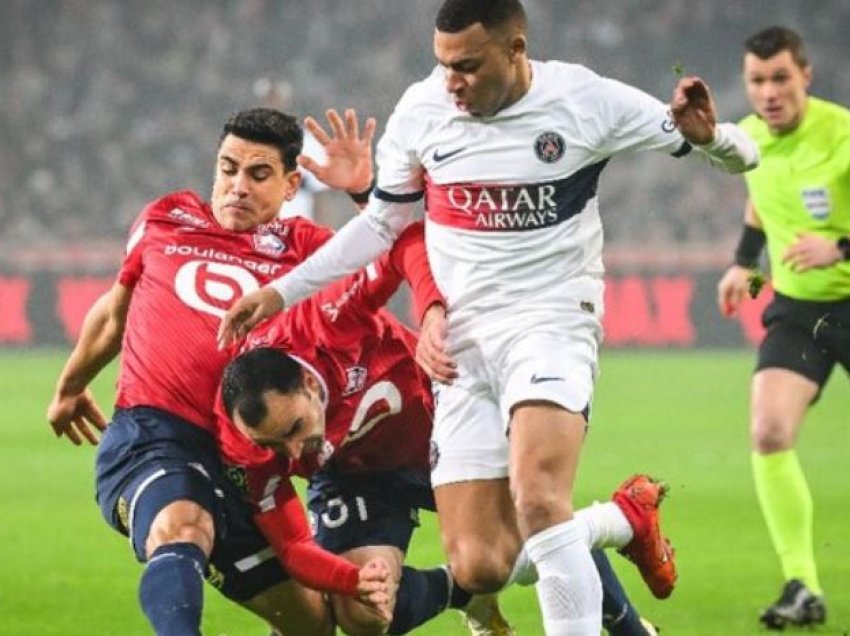 Mbappe shënon nga penalltia, PSG barazon me Lillen e Zhegrovës