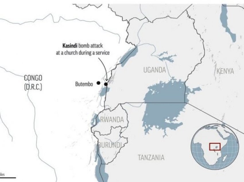 ​Shpërthimi i bombës vret 10 persona gjatë shërbesave të kishës në Kongo