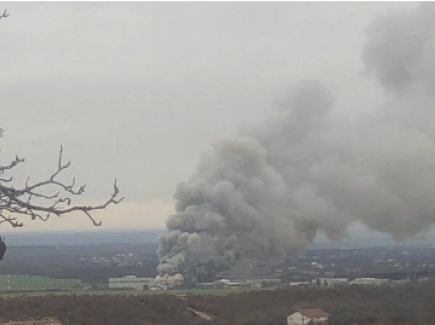 Zjarr i madh në kazermën e FSK-së në Istog, pamje nga vendi i ngjarjes 