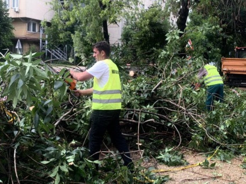 ​Shiu i rrëmbyeshëm dhe erërat e forta në Prishtinë, intervenim në 13 raste