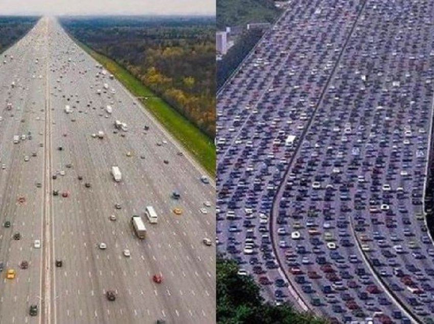 Nuk është në Kinë! Kjo është autostrada më e gjerë në botë, ka 26 korsi