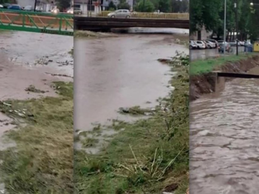 Reshje të stuhishme, në Prilep lumi doli nga shtrati, në një pjesë të Ohrit është ndërprerë komunikacioni
