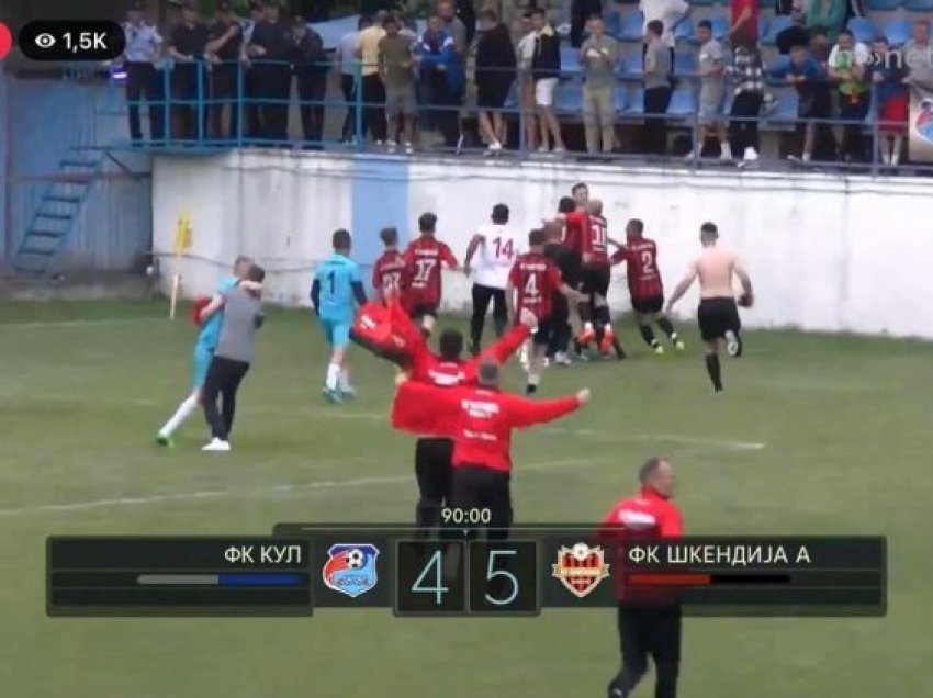 Shkëndija përmes penalltive në Ligën e Tretë-Veri, Haraçina po feston