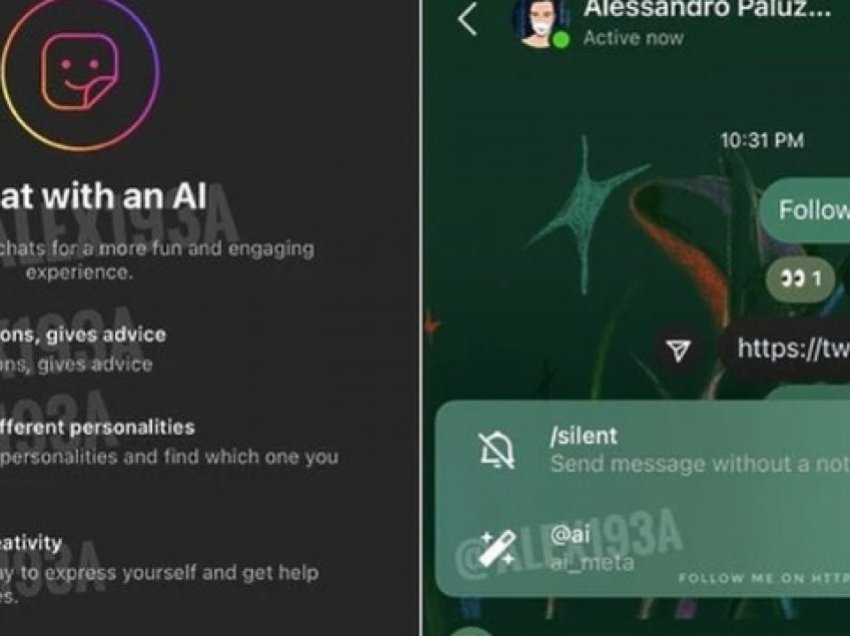 Instagrami së shpejti mund të marrë chatbotin e vet të AI
