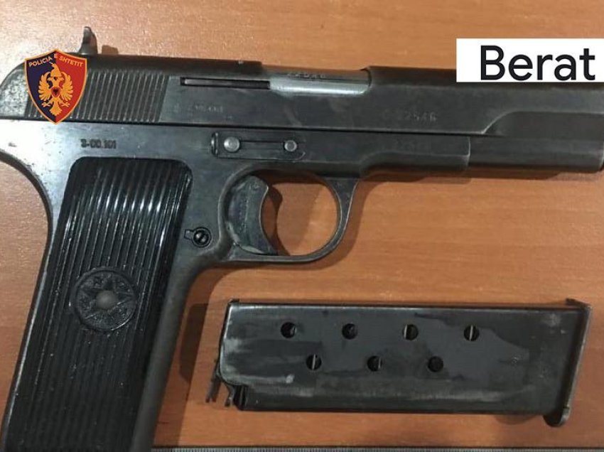 Qëlloi me pistoletë në ajër pas sherrit për parkimin me 25-vjeçarin, arrestohet 55-vjeçari në Berat