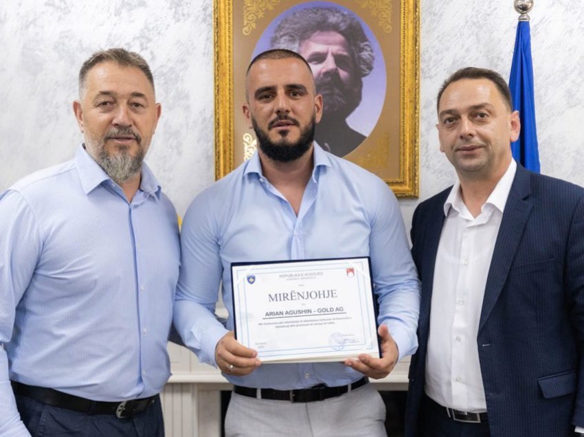 Gold AG nderohet me mirënjohje nga qyteti i Skenderajt
