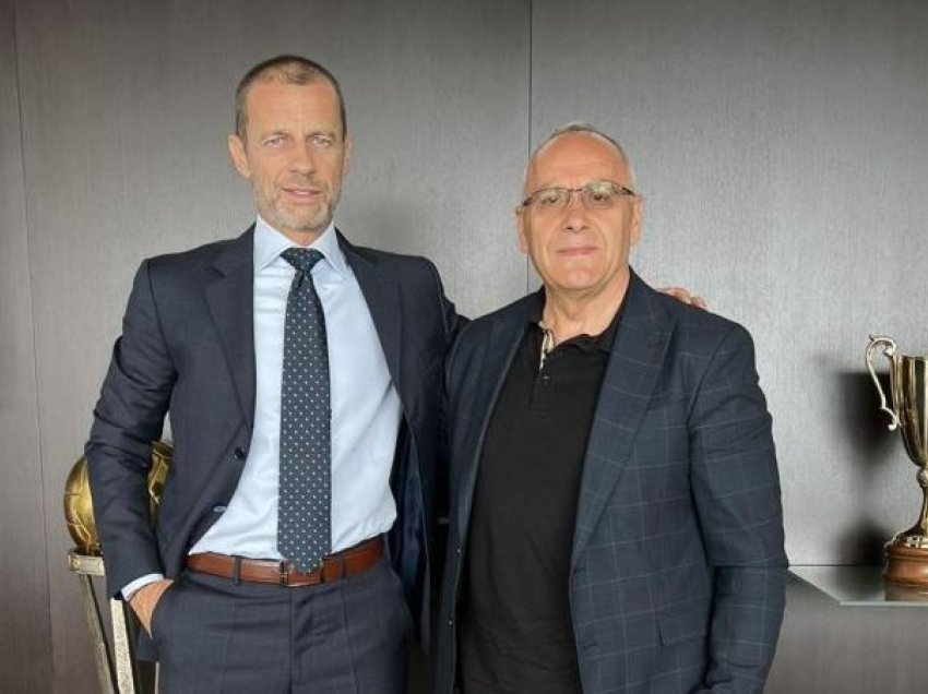 Agim Ademi takohet me presidentin e UEFA-së 