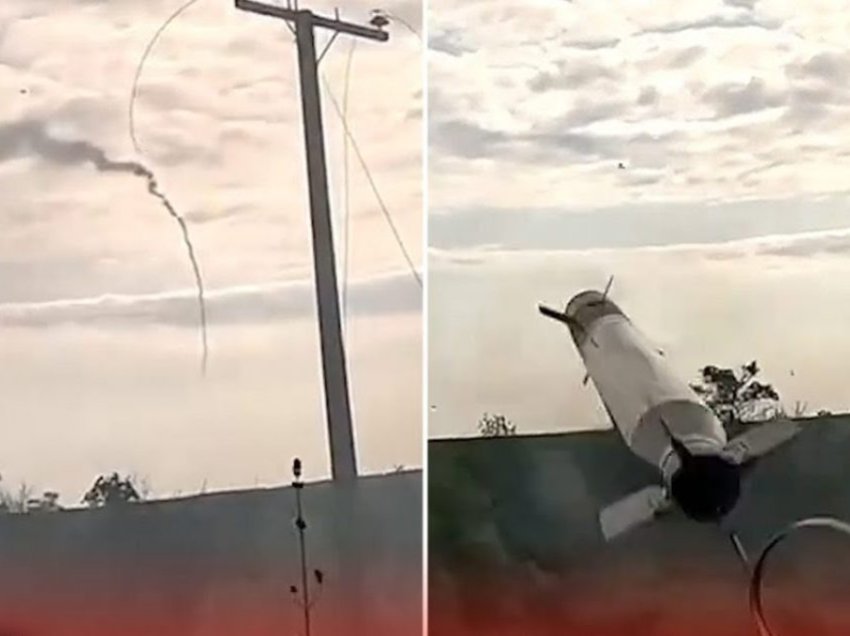 Ushtria ukrainase publikon pamjet kur me raketë hidhet në erë aeroplani luftarak rus