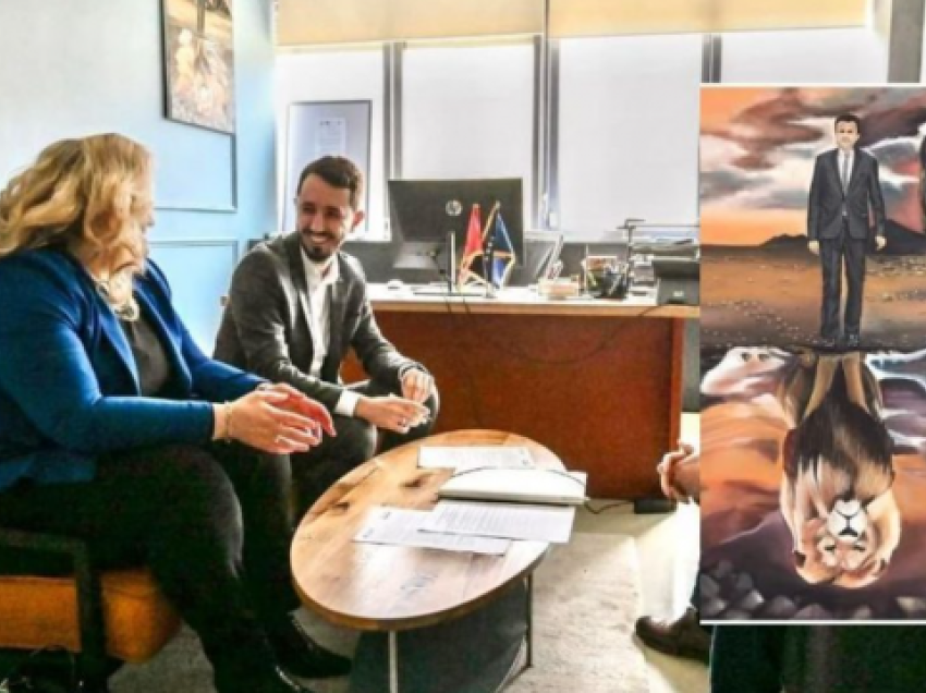 Reagon kryetari i Kamenicës për pikturën e Kurtit me luan